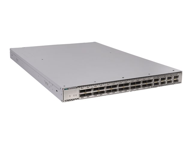 HPE Networking Comware 5960 24 Port 100/200G QSFP56 +8 Port 400G QSFP-DD Data Center Switch - Switch - horizontal surface mounting only - L4 - Managed - 24 x 100/200Gbit QSFP56/QSFP28 + 8 x 400 Gigabit QSFP-DD - front to back airflow - rack-mountable