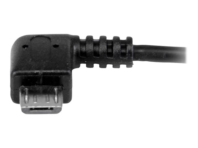 StarTech.com 5in Right Angle Micro USB to USB OTG Host Adapter M/F - Angled Micro USB Male to USB A Female On-The-Go Host Cable Adapter (UUSBOTGRA) - USB adapter - USB (F) to Micro-USB Type B (M) - USB 2.0 OTG - 12.7 cm - right-angled connector - black