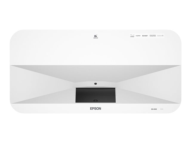 Epson EB-810E - 3LCD projector - 5000 lumens (white) - 5000 lumens (colour) - 16:9 - 4K - super-ultra-short throw lens - 802.11a/b/g/n/ac wireless / LAN/ Miracast - white