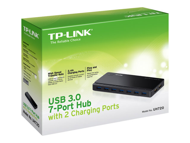 TP-Link UH720 - Hub - 7 x SuperSpeed USB 3.0 - desktop