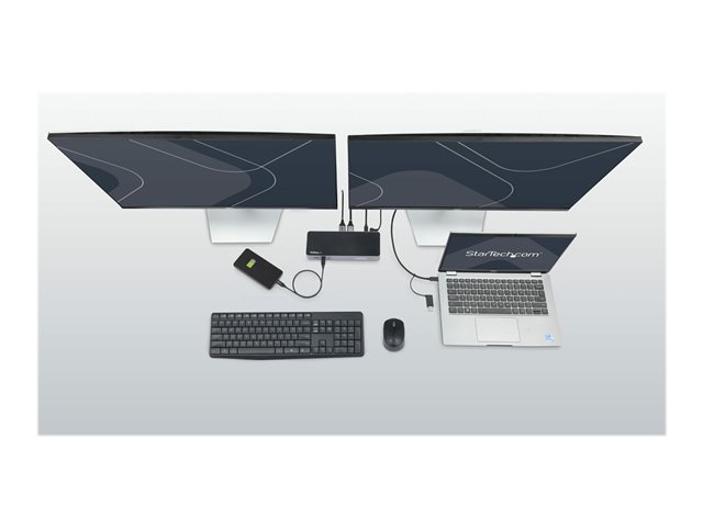 StarTech.com USB-C & USB-A Dock, Hybrid Universal Laptop Docking Station with 100W Power Delivery, Dual Monitor 4K 60Hz HDMI & DisplayPort, 4x USB 3.1 Gen 1 Hub, Gigabit Ethernet (GbE) - Hybrid USB Type-C Dock (DK30C2DPEPUE) - Docking station - USB-C - 2 x HDMI, 2 x DP - 1GbE - 170 Watt