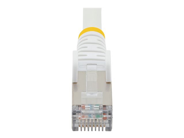 StarTech.com 3m CAT6a Ethernet Cable - White - Low Smoke Zero Halogen (LSZH) - 10GbE 500MHz 100W PoE++ Snagless RJ-45 w/Strain Reliefs S/FTP Network Patch Cord - Patch cable - RJ-45 (M) to RJ-45 (M) - 3 m - S/FTP - CAT 6a - IEEE 802.3bt - snagless, stranded, molded, halogen-free - white