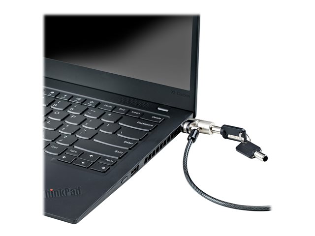StarTech.com Nano Laptop Cable Lock, 6ft (2m), Anti-Theft Keyed Lock, Security Cable Locks Nano Slot Computers, For HP EliteBook/Lenovo ThinkPad X1/2-1 Laptops, Cut-Resistant Steel Cable Lock For Laptop (NANOK-LAPTOP-LOCK) - Security cable lock - sil