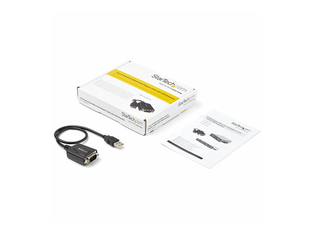 StarTech.com USB to Serial RS232 Adapter Cable w/ COM Retention - USB Serial Adapter - Serial adapter - USB - RS-232 - black