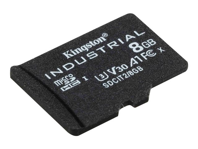 Kingston Industrial - Flash memory card - 8 GB - A1 / Video Class V30 / UHS-I U3 / Class10 - microSDHC UHS-I
