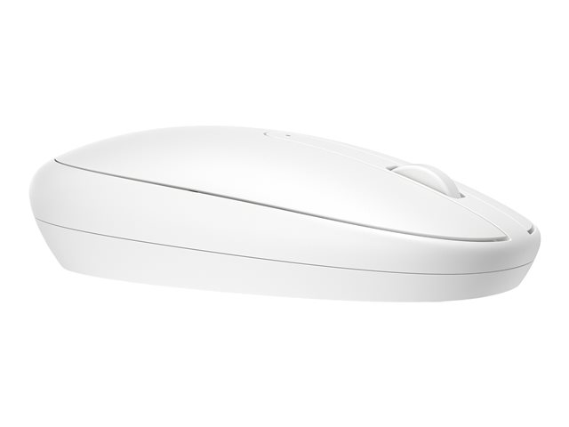 HP 240 - Mouse - right and left-handed - optical - 3 buttons - wireless - Bluetooth 5.1 - lunar white