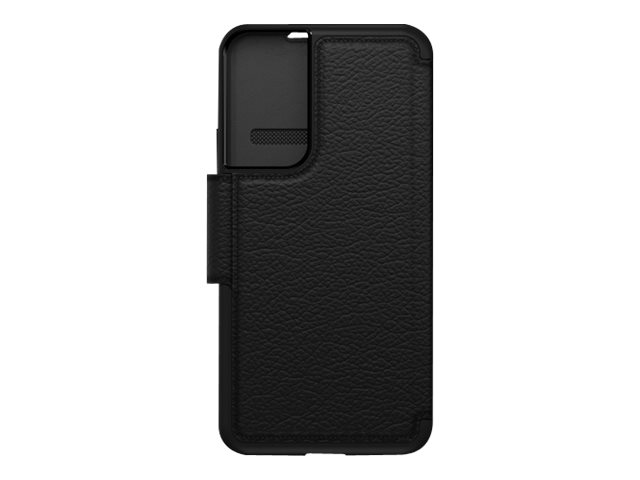 OtterBox Strada Series - Flip cover for mobile phone - leather, polycarbonate, metal latch - shadow - for Samsung Galaxy S22+