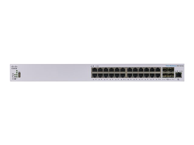 Cisco Business 350 Series CBS350-24XT1.      Switch2.      L33.      Beheerd4.      20 x 10GBase-T + 4 x combo 10 Gigabit SFP+/RJ-455.      rack-uitvoering6.      Meer productdetails1. Een intuïtief webdashboard vereenvoudigt de bediening2. Voorspelb