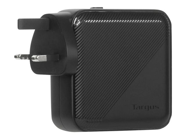 Targus - Power adapter - GaN - 100 Watt - PD - 4 output connectors (2 x USB-C, 2 x 9 pin USB Type A) - black