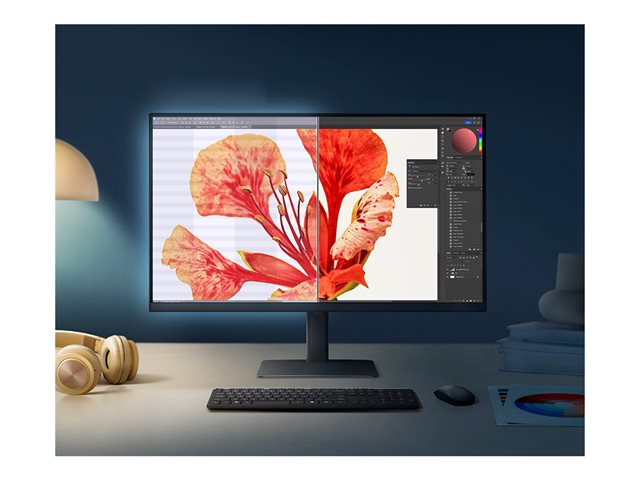 Samsung ViewFinity S6 S24D600UAU - S60UD Series - LED monitor - USB - 24\" - 2560 x 1440 QHD @ 100 Hz - IPS - 350 cd/m² - 1000:1 - HDR10 - 5 ms - HDMI, DisplayPort - black