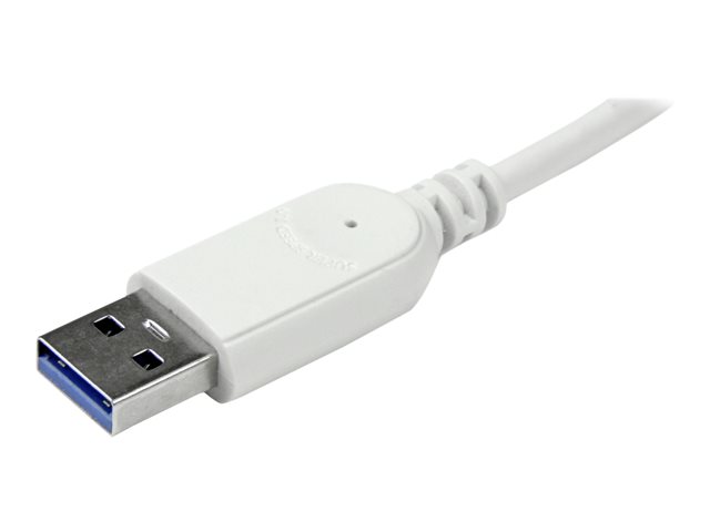 StarTech.com 4 Port Portable USB 3.0 Hub with Built-in Cable - Aluminum and Compact USB Hub (ST43004UA) - Hub - 4 x SuperSpeed USB 3.0