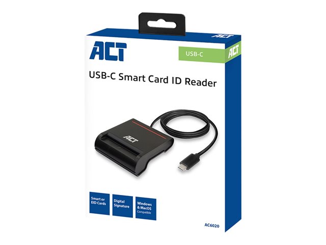 SMART-kaartlezer - USB-C - zwart