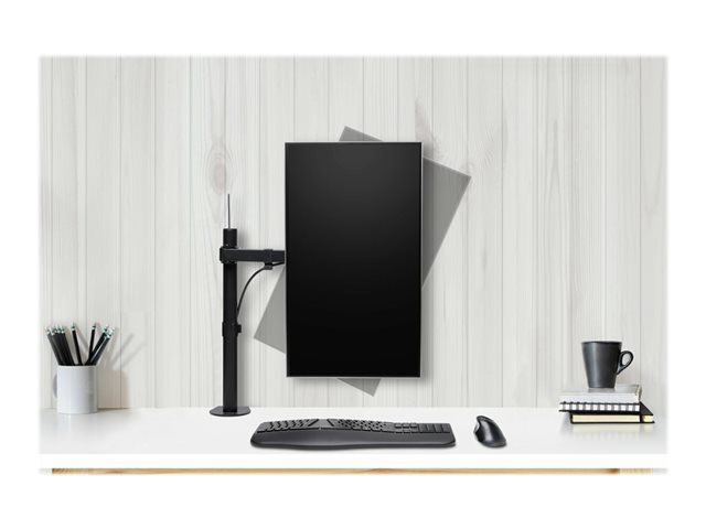 Kensington SmartFit Ergo Single Extended Monitor Arm - Mounting kit - adjustable arm - for Monitor - powder-coated steel - black - screen size: up to 34\" - desktop, C-clamp, grommet, desk-mountable