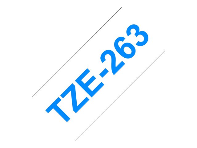 Brother TZe-263 - Blue on white - Roll (3.6 cm x 8 m) 1 cassette(s) laminated tape - for Brother PT-H110, P-Touch PT-3600, 550, 9500, 9600, 9700, 9800, D800, H110, P900, P950