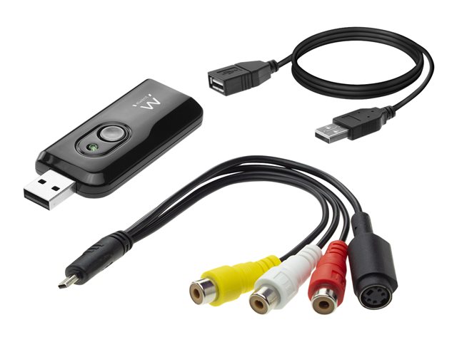 Ewent EW3707 - Video capture adapter - USB 2.0 - NTSC, PAL-B/G, PAL-K, PAL-D - zwart