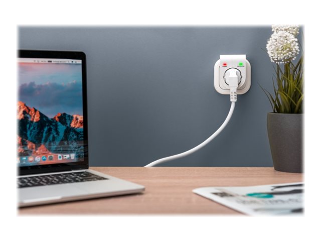 SURGE PROTECTOR WITH POWER AND PROTECTED LED SAFETY OUTLET16 A 3.500W TÃ#Ã#V-GS CE-LVD WHITE