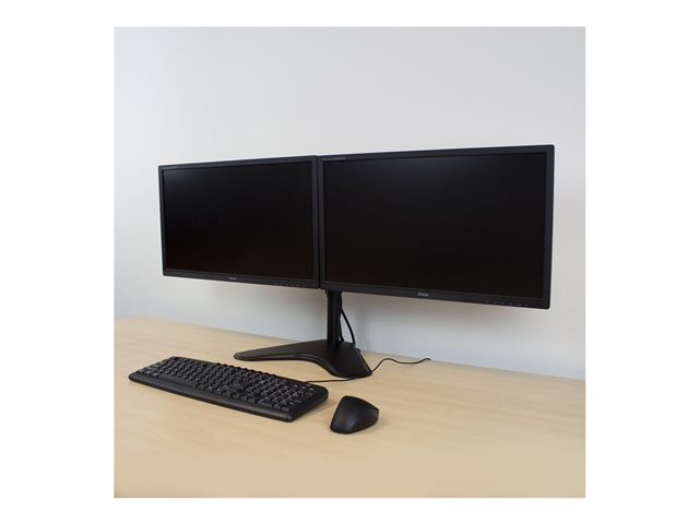 ACT - Stand - voor 2 LCD- / plasma-panelen - plastic, aluminium, staal - zwart - schermgrootte: 13\"-32\" - desktop