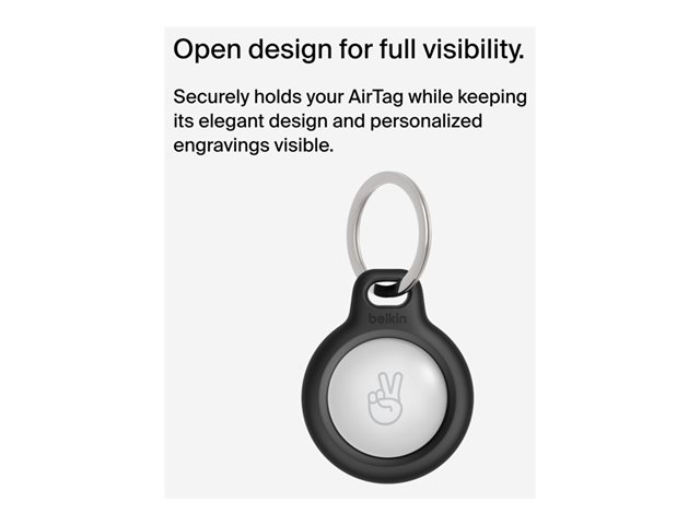 Belkin Secure Holder with Keyring for AirTag - Black