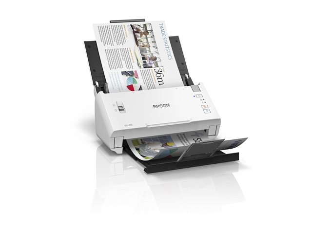 Epson WorkForce DS-410 Power PDF - Document scanner - Contact Image Sensor (CIS) - Duplex - A4/Legal - 600 dpi x 600 dpi - up to 26 ppm (mono) / up to 26 ppm (colour) - ADF (50 sheets) - up to 3000 scans per day - USB 2.0