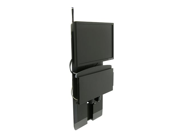 Ergotron StyleView - Mounting kit (wrist rest, mouse pouch, panel vertical lift, foldable keyboard platform, mouse pad) - low profile - for LCD display / PC equipment - high traffic area - steel - black - screen size: up to 24\" - on-wall mounted