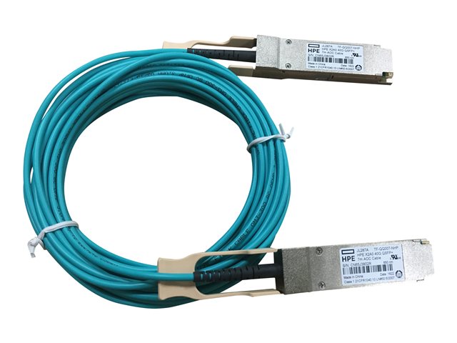 HPE X2A0 - Network cable - QSFP+ to QSFP+ - 7 m - fibre optic - active - for FlexFabric 12900E, 12900E 36-Port, 12902E