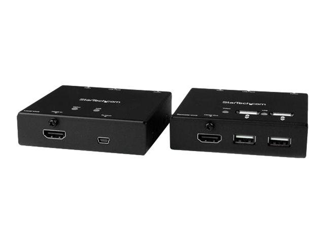 StarTech.com HDMI over CAT6 Extender with 4-port USB Hub - Remote HDMI over CAT5 or CAT6 - 165 ft (50m) - 1080p (ST121USBHD) - Video/audio/infrared/USB extender - over CAT 6 - up to 50 m
