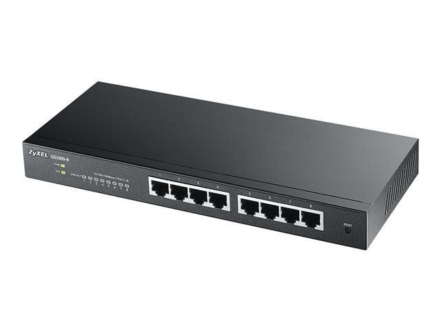Zyxel GS1900-8 - Switch - smart - 8 x 10/100/1000 - desktop, wall-mountable