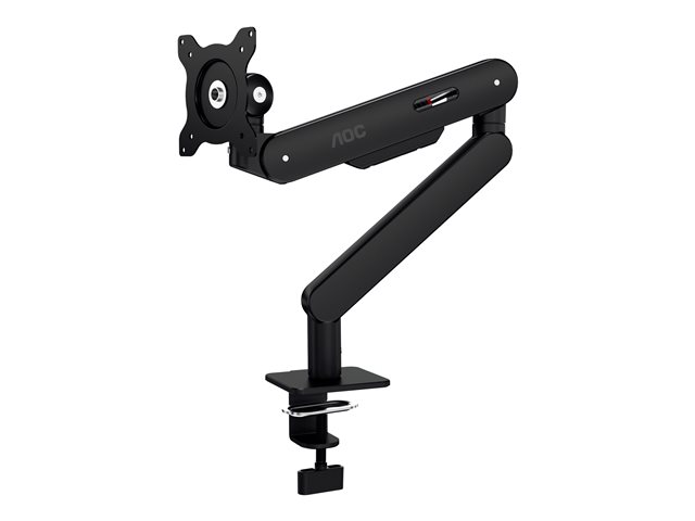 AOC AM400B - Mounting kit (monitor arm, clamp mounting base, grommet mount, gas spring) - adjustable arm - for flat panel - aluminium alloy - black - screen size: 17\"-34\" - desk-mountable