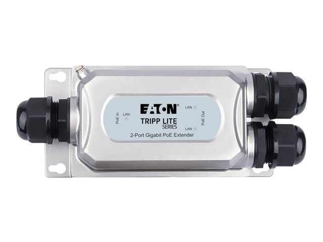 Eaton Tripp Lite Series 2Port Gigabit waterproof Hardened and vandal-proof PoE extender/Repeater, 95W in 2x 30W out, IP67 and IK10, 100M - Network extender - 1GbE - 10Base-T, 100Base-TX, 1000Base-T - RJ-45 / 2 x RJ-45 - up to 100 m