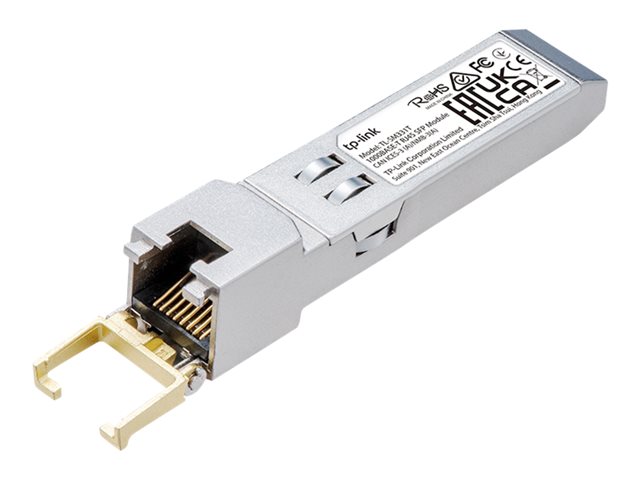 TP-Link TL-SM331T V1 - SFP (mini-GBIC) transceiver module - 1GbE - over CAT 5e - 1000Base-T - RJ-45 - up to 100 m - for JetStream TL-SG3452XP V1