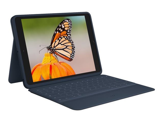 Logitech Rugged Combo 3 - Keyboard and folio case - Apple Smart connector - UK - classic blue