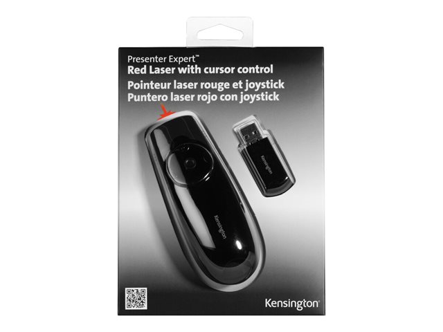 Kensington Presenter Expert Red Laser with Cursor Control - Presentation remote control - RF - black