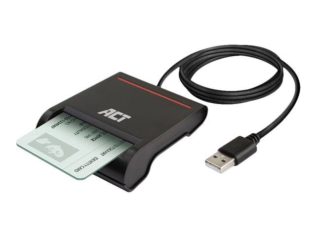 SMART-kaartlezer - USB 2.0 - zwart