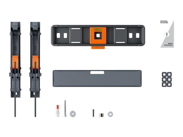 Vogel's Comfort TVM 3215 - Mounting kit (bracket, interface display strips, cover) - for flat panel - aluminium - black - screen size: 19\"-43\" - wall-mountable