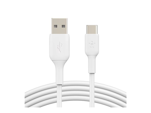 Belkin BoostCharge - USB cable - 24 pin USB-C (M) to USB (M) - 2 m - white