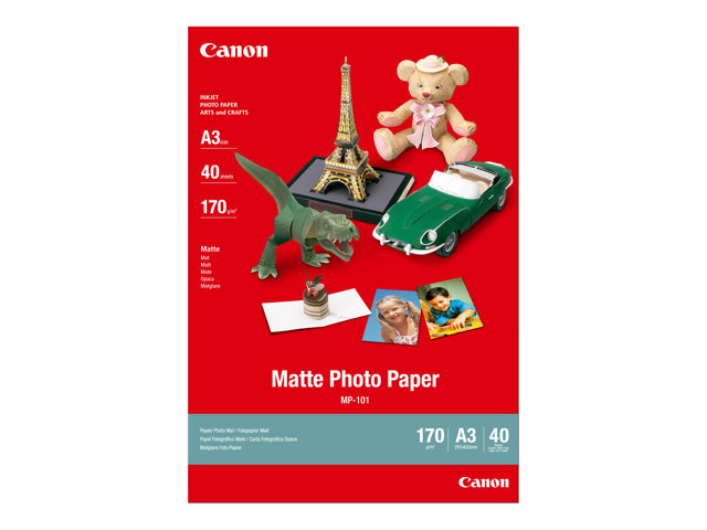 Canon MP-101 - A3 (297 x 420 mm) - 170 g/m² - 40 sheet(s) photo paper - for i6500, 9100, 9950, PIXMA iX7000, S6300, 9000