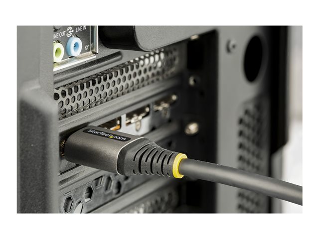 StarTech.com 6ft (2m) Premium Certified HDMI 2.0 Cable with Ethernet, High Speed Ultra HD 4K 60Hz HDMI Cable HDR10, ARC, HDMI Cord For Ultra HD Monitors, TVs, Displays, w/ TPE Jacket - Durable HDMI Video Cable (HDMMV2M) - Premium High Speed - HDMI cable with Ethernet - HDMI male to HDMI male - 2 m - shielded - grey, black - passive, 4K60Hz (3840 x 2160) support