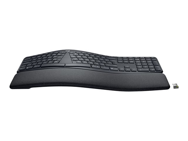 Logitech ERGO K860 Split Keyboard for Business - Keyboard - wireless - Bluetooth LE - QWERTY - US International - graphite