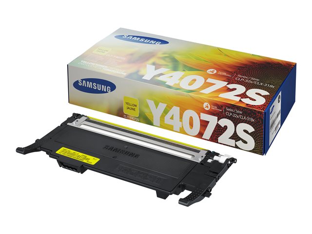Samsung CLT-Y4072S - Yellow - original - toner cartridge (SU472A) - for Samsung CLP-325, CLX-3180, CLX-3185, CLX-3186