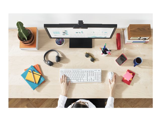 Logitech MK295 Silent - Keyboard and mouse set - wireless - 2.4 GHz - US International - off white
