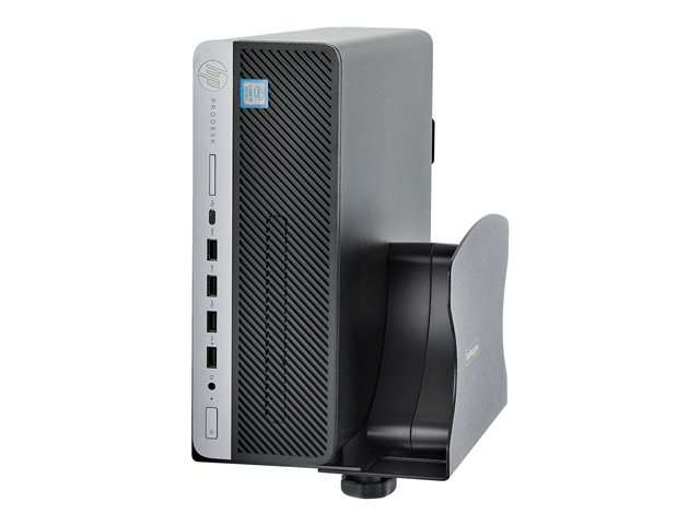 StarTech.com PC Wall Mount Bracket, For Desktop Computers Up To 40lb, Toolless Width Adjustment 1.9-7.8in (50-200mm), Heavy-Duty Steel, CPU Tower/Case Shelf/Holder, Includes Mounting Hardware and Spacers (2NS-CPU-WALL-MOUNT) - Desktop to wall/monitor