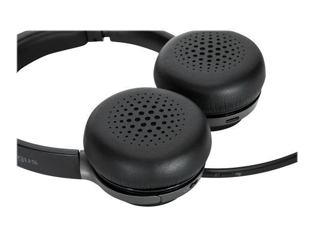 Targus AEH104GL - Headset - on-ear - convertible - Bluetooth - wireless, wired - 3.5 mm jack - noise isolating - black