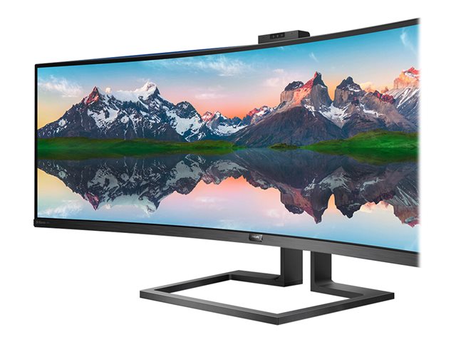 Philips Brilliance P-line 499P9H - LED monitor - curved - 49\" (48.8\" viewable) - 5120 x 1440 Dual Quad HD @ 60 Hz - VA - 450 cd/m² - 3000:1 - DisplayHDR 400 - 5 ms - 2xHDMI, DisplayPort, USB-C - speakers - textured black