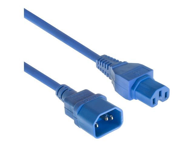 POWERCORD C14-C15 BU 0.60M. 1 stk