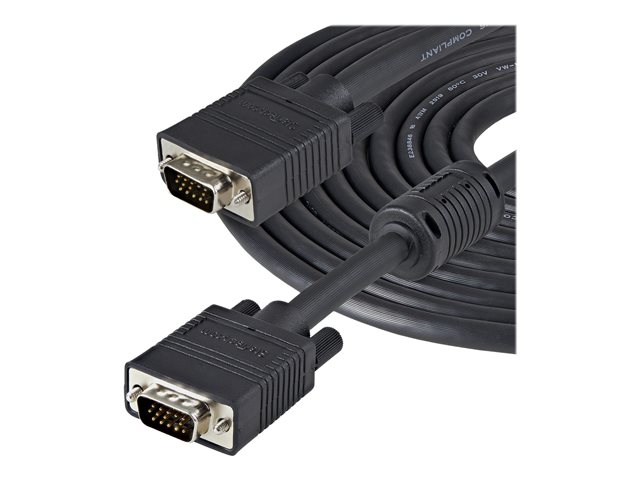 StarTech.com 15m Coax High Resolution Monitor VGA Cable HD15 M/M - VGA cable - HD-15 (VGA) (M) to HD-15 (VGA) (M) - 15 m - molded - black