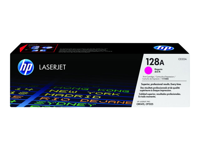 HP 128A - Magenta - original - LaserJet - toner cartridge (CE323A) - for Color LaserJet Pro CP1525n, CP1525nw, LaserJet Pro CM1415fn, CM1415fnw