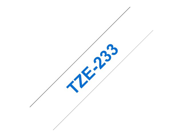 Brother TZe-233 - Blue on white - Roll (1.2 cm x 8 m) 1 cassette(s) laminated tape - for Brother PT-P750, P950, P-Touch PT-E310, P-Touch Cube PT-P300, P-Touch Cube Pro PT-P910