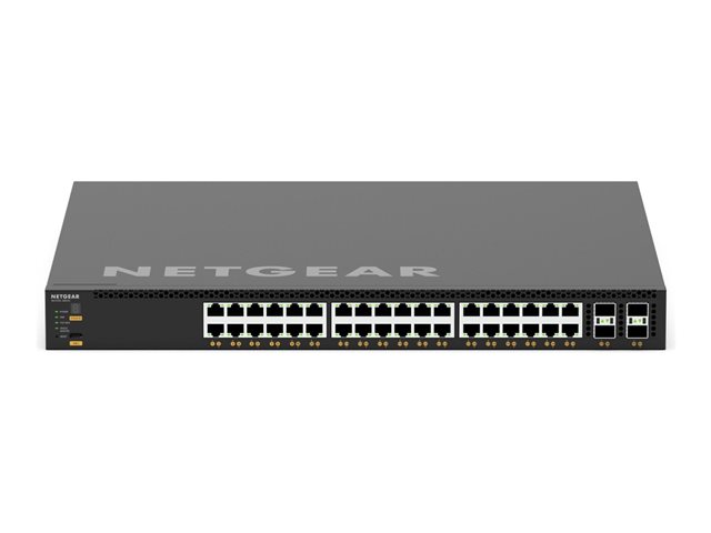 NETGEAR AV Line M4350-36X4V - Switch - L3 - Managed - 36 x 100/1000/2.5G/5G/10GBase-T (PoE++) + 4 x 1/10/25 Gigabit SFP28 - front to back airflow - rack-mountable - PoE++ (280 W)