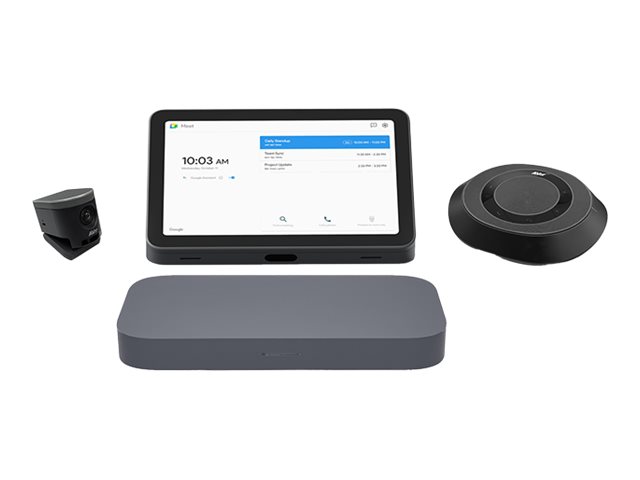 ASUS Google Meet GQE20A - Small/Medium Room Kit - video conferencing kit (ePTZ UHD Camera, speakerphone, touchscreen console) - iron grey - with Meeting Computer System