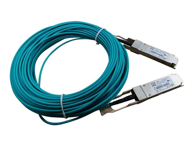 HPE X2A0 - Network cable - QSFP+ to QSFP+ - 20 m - fibre optic - active - for FlexFabric 12900E, 12900E 36-Port, 12902E